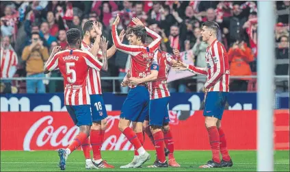  ?? FOTO: EFE ?? El Atlético de Madrid se mantiene en el podium de Laliga en lo que a ingresos se refiere