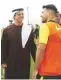  ??  ?? Investment... Sheikh Mansour (left) with Manchester City’s Sergio Aguero