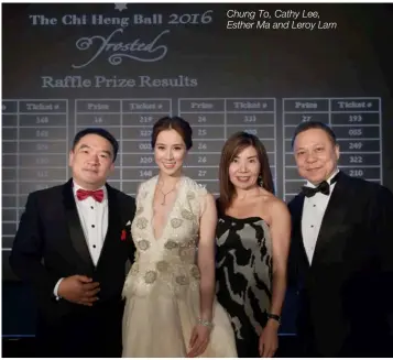  ??  ?? Chung To, Cathy Lee, Esther Ma and Leroy Lam