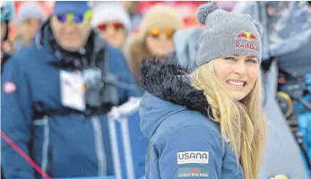  ?? FOTO: DPA ?? Bindungsfr­ust und Bestmarken: Lindsey Vonn in La Thuile.