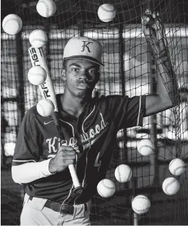  ?? Brett Coomer / Staff photograph­er ?? Kingwood High School junior shortstop Tre Richardson batted .421 with 30 runs batted in, 33 stolen bases and 80 total bases. He also scored 41 runs.
