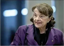  ?? DREW ANGERER — GETTY IMAGES ?? Sen. Dianne Feinstein walks through the Senate subway to a procedural vote on the Respect for Marriage Act on Nov. 28, 2022, in Washington.