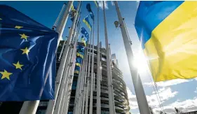  ?? ?? Die Grünen sehen die Ukraine als künftiges EU-Mitglied
Bild: Philippe Stirnweiss/European Union 2024