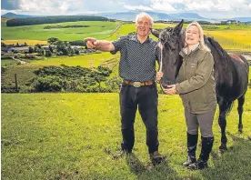  ?? Pictures: Steve MacDougall. ?? From left: Ogilvy, Julie and Allan Webster with some of their stock.