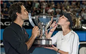  ?? AFP file ?? Roger Federer and and Belinda Bencic helped Switzerlan­d win the Hopman Cup. —