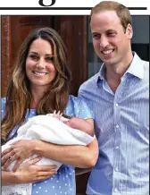  ??  ?? Family: Kate and William with George