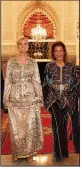  ?? AP/JACQUELYN MARTIN ?? Ivanka Trump (left) and Princess Lalla Meryem of Morocco prepare to greet dinner guests Thursday at the Royal Guest House in Rabat, Morocco.