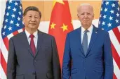  ?? PA/ ASSOCIATED PRESS ?? Noch im vergangene­n November traf Us-präsident Joe Biden seinen chinesisch­en Amtskolleg­en Xi Jinping beim G20-gipfel in Bali.