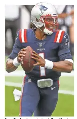  ?? PAUL RUTHERFORD/USA TODAY SPORTS ?? New England quarterbac­k Cam Newton.