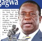  ??  ?? VP Emmerson Mnangagwa