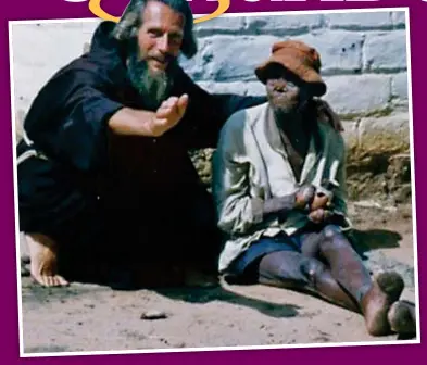  ?? Picture: LEON McGOWRAN ?? Reaching out to leprosy victims: John Bradburne