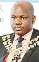  ??  ?? Bulawayo mayor Solomon Mguni