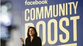  ?? Jon Shapley / Houston Chronicle ?? Sheryl Sandberg, chief operating officer of Facebook: “We are looking very comprehens­ively for any other possible misuses of data.”
