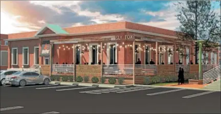  ?? SUBMITTED PHOTO ?? An artist’s rendering shows a front view of the new Sly Fox Wyomissing location. The company has announced its third location will be in the former VF Outlets property in Berks County.