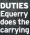  ?? ?? DUTIES Equerry does the carrying