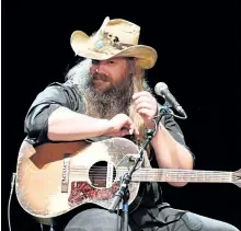  ?? THE ASSOCIATED PRESS FILES ?? Singer Chris Stapleton performs onstage during All For The Hall Los Angeles A benefit concert presented by The Country Music Hall of Fame And Museum at The Novo by Microsoft on Sept. 27, 2016, in Los Angeles