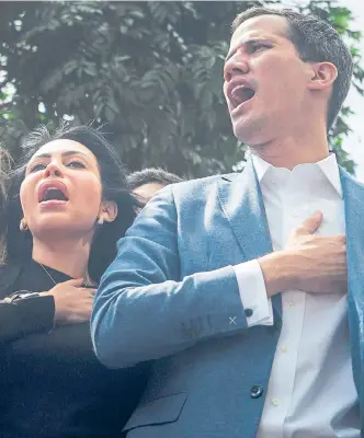  ?? YURI CORTEZ/AFP ?? Juan Guaidó (foto) realizó su pronunciam­iento ante un millar de personas. La AN lo respaldó.