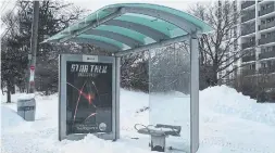  ?? JACK LAKEY ?? A transit shelter on the north side of Dixon Rd., has only one pane of glass.