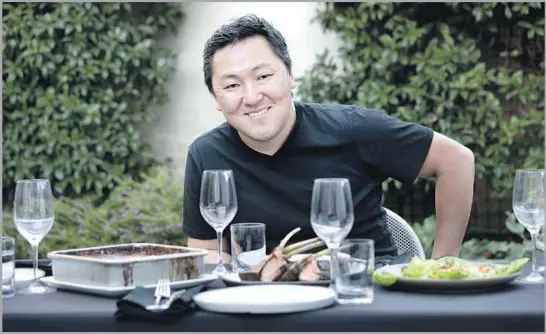  ?? Photograph­s by Ricardo DeAratanha Los Angeles Times ?? CHEF Sang Yoon of Lukshon tried for years to make turkey tastier but finally set it aside as he assembled a more personal Thanksgivi­ng that reflects America today.