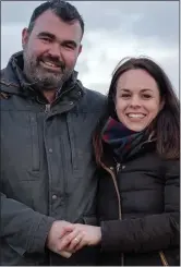  ??  ?? HIGH-FLIER: Kate Forbes at Holyrood, right, and with fiancé Alasdair Maclennan, above. Below, Mr Maclennan’s first wife, Priya Rao