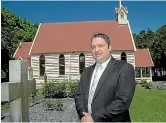  ??  ?? A large donation from funeral director Gavin Murphy has kicked off a campaign to raise $1 million for a Lower Hutt heritage trail. An artist’s impression of the colonial cottage on the Christ Church, Taita, site.