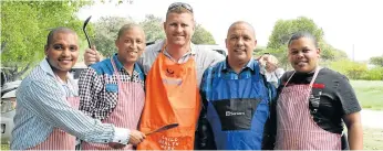  ?? Pictures: ROB KNOWLES ?? KENTON IS COOKING: Members of the Kenton cluster, from left, detective sergeants Rodwell Koeries, and Jaques Scheepers, with captain Cowen Cannon and detective sergeant Sylvester Bees