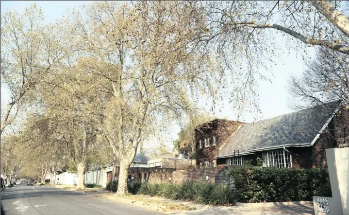  ?? PICTURE: KAREN SANDISON/AFRICAN NEWS AGENCY(ANA) ?? Many Parktown North homes have retained their beautiful old exteriors while the interiors have been renovated to suit modern lifestyles.