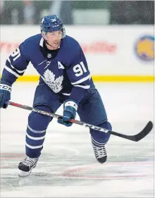  ?? GEOFF ROBINS THE CANADIAN PRESS ?? Toronto’s John Tavares doesn’t want to rest on his laurels. The five-time all-star feels he has something to prove every day.