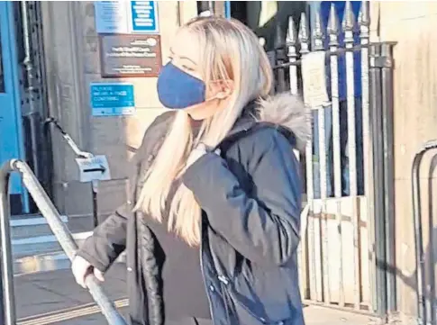  ??  ?? BIZARRE: Perthshire woman Jaclyn Mcgowan admitted wearing a prosthetic baby bump as part of the deception.