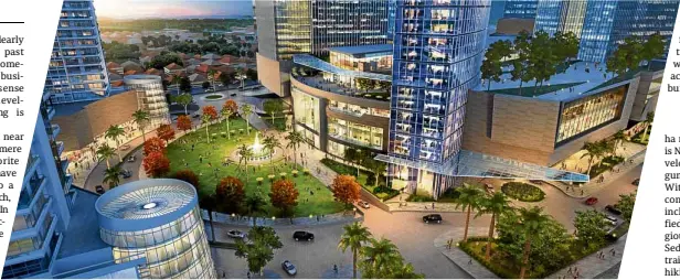  ??  ?? The 10-ha Capitol Commons in Pasig City is touted as a new destinatio­n for luxury living.