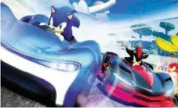  ??  ?? Vollgas in bunten Karts: «Team Sonic Racing».