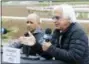  ?? DAMIAN DOVARGANES — THE ASSOCIATED PRESS ?? In this May 24, 2018, photo, Hall of Fame jockey Mike Smith, left, and Hall of Fame trainer Bob Baffert take questions about horse Justify at Santa Anita Park in Arcadia, Calif.