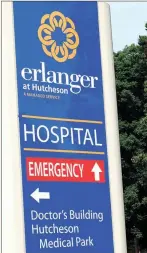  ??  ?? Signs once highlighte­d Hutcheon and Erlanger hospitals’ 2011-13 partnershi­p. (Messenger photo/Mike O’Neal)