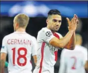  ?? GETTY ?? Monaco's Radamel Falcao (centre) will need to play a key role if they are to beat Manchester City in the Champions League.