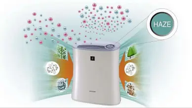  ??  ?? The world’s first study in Malaysia proves the effectiven­ess of sharp’s Plasmaclus­ter ions and air purifying technology in combating haze.