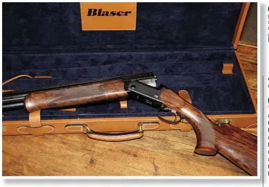  ??  ?? A Blaser F3 – one of the shotguns employing an underbolt with a single bearing surface. Prospectiv­e competitio­n shooters should look for a gun with a well-engineered and robust locking system.