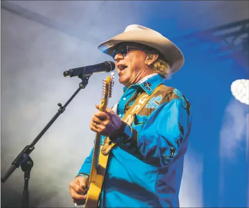  ?? NATHAN BURTON/Taos News ?? Gary P. Nunn delivers an energetic performanc­e during the 20th anniversar­y of the Big Barn Dance on Saturday (Sept. 10).