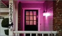  ?? Courtesy photo ?? Internatio­nal Overdose Awareness Day is held annually on Aug. 31. To recognize this day, people display purple lights and ribbons outside their homes, including Valencia resident Dena Gertsch, whose front porch is pictured.
