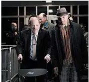  ?? DAVID DEE DELGADO/GETTY ?? Former Hollywood film producer Harvey Weinstein leaves Manhattan Criminal Court in New York City on Thursday.