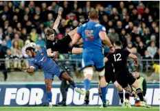  ?? GETTY IMAGES ?? Beauden Barrett failed an IHA after he was tipped by Benjamin Fall during the second test in Wellington.