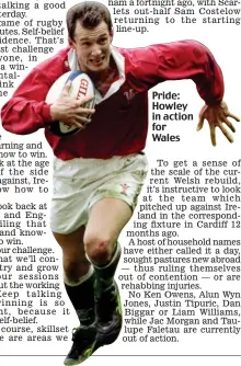  ?? ?? Pride: Howley in action for Wales