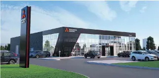  ?? ARTIST’S RENDERING AND PHOTOS COURTESY OF MITSUBISHI MOTORS SALES OF CANADA ?? Mitsubishi’s first new image dealership will open this fall in Ajax, Ont.