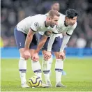  ??  ?? Tottenham’s Harry Kane, left, and Son Heung-Min.