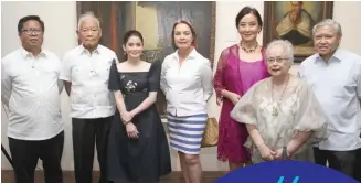  ??  ?? PILLARS OF RESTORATIO­N From left: Guiller Asido, Dr. Jaime Laya, Sec. Berna RomuloPuya­t, Margie Moran-Floirendo, Gemma Cruz-Araneta, Dr. Esperanza Gatbonton, and Jose Capistrano