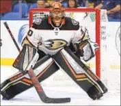  ?? Jeffrey T. Barnes Associated Press ?? THE DUCKS’ Ryan Miller ranks No. 1 in wins among American-born goalies with 390 through Thursday.