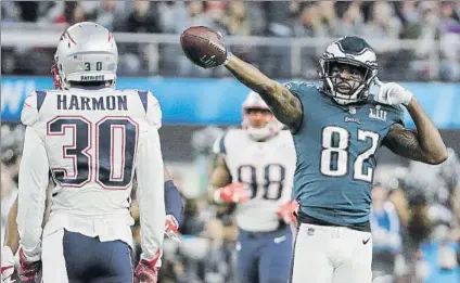  ?? FOTO: AP ?? Torrey Smith, campeón de la Super Bowl. Él, Malcolm Jenkins y Chris Long ya han anunciado que no acudirán a la recepción presidenci­al