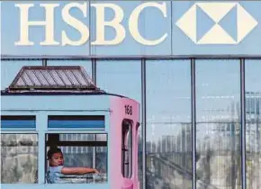  ?? AFP PIC ?? HSBC Holdings Plc reported a pre-tax profit of US$5.9 billion in the September quarter, up from US$4.6 billion in the same period a year earlier.