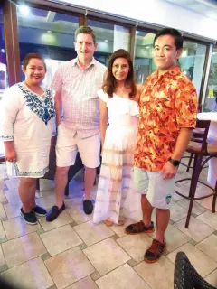  ??  ?? MARCO Polo Davao GM Colin Healy and Communicat­ions & Marketing Director Pearl Perlata-Maclang with guests