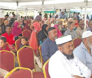  ?? Photo: Charles Chambers. ?? Part of the large crowd that turned up for the opening of Masjid Hanifa on April 10, 2021.