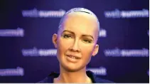  ??  ?? AI-powered robot Sophia.